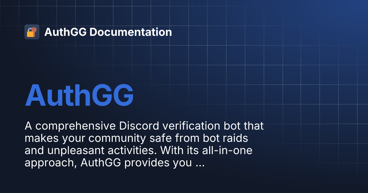 AuthGG | AuthGG Documentation
